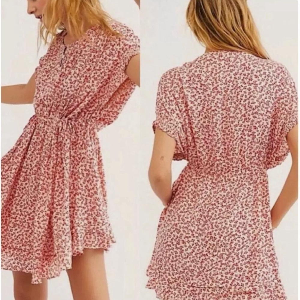 Free People One Fine Day Mini Dress In Red Small